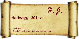 Hadnagy Júlia névjegykártya