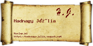 Hadnagy Júlia névjegykártya